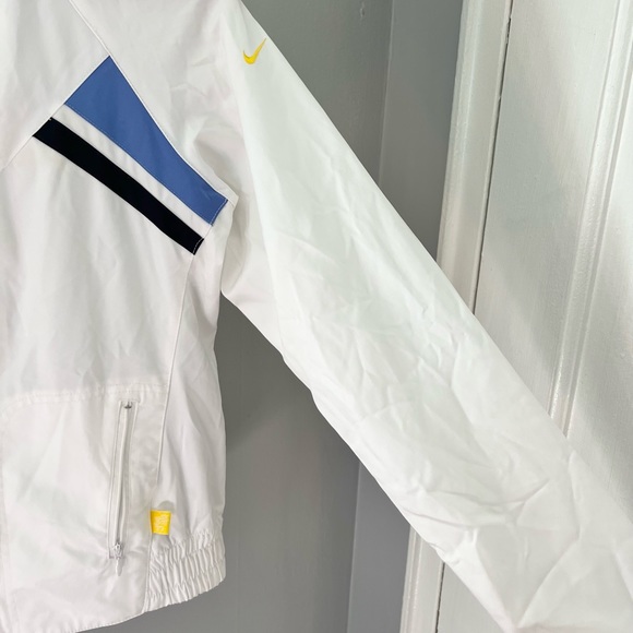 Nike Windbreaker Jacket White Blue Yellow Large - Picture 3 of 13